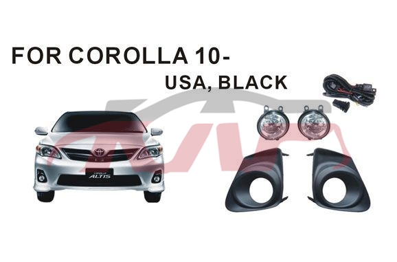 For Toyota 26352010 Corolla Middle East&nbsp;foglamp,group,black&nbsp;, Corolla Carparts Price, Toyota       Car Fog Light-