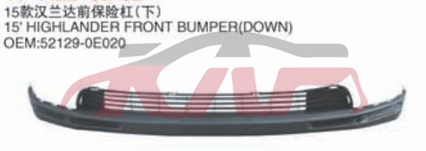 For Toyota 2452015-2017 Highlander&nbsp;front Bumper Chin&nbsp;, Highlander Car Parts Shipping Price, Toyota  Auto Part-