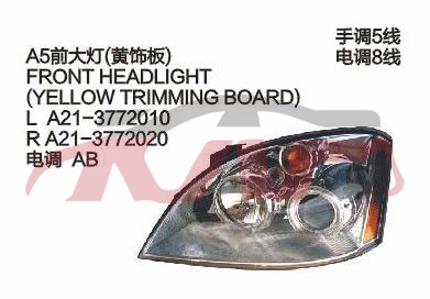 For Chery 518a5 A21&nbsp;head Lamp&nbsp;a21-3772010   A21-3772020, Chery  Auto Lamp, A  Auto Part-A21-3772010   A21-3772020