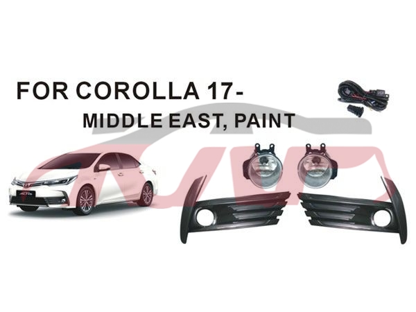 For Toyota 11812017 Corolla  Meddle East&nbsp;fog Lamp Group&nbsp;, Toyota  Foglight, Corolla Car Parts Catalog-