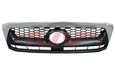 适用于丰田2008 HILUX/VIGO&nbsp;中网， 半电镀+灰色&nbsp;53111-0K200, 丰田 电镀中网, 海拉克斯 基本汽车配件-53111-0K200