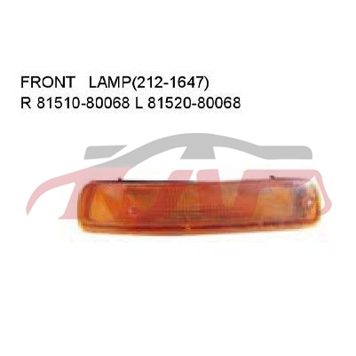 For Toyota 3693corolla  Ae92 Euro Type&nbsp;turn Signal Lamp&nbsp;r 81510-80068 L 81520-80068, Corolla Car Parts Catalog, Toyota  Car Lamps-R 81510-80068 L 81520-80068