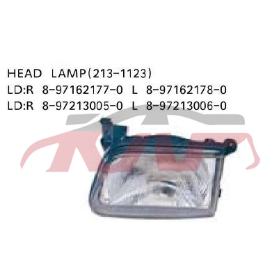 For Isuzu 2016651997  Kb140&nbsp;head Lamp&nbsp;ld:r 8-97162177-0 L 8-97162178-0 Ld:r 8-97213005-0 L 8-97213006-0, Tfr Car Part, Isuzu  Auto Parts-LD:R 8-97162177-0 L 8-97162178-0 LD:R 8-97213005-0 L 8-97213006-0