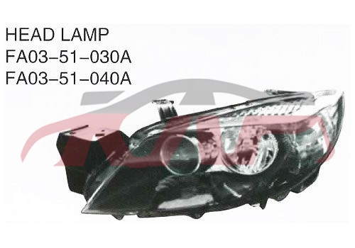 For Mazda 898family 3&nbsp;head Lamp&nbsp;fa03-51-030a/040a        Fa03-61-030m1/040m1, Haima Auto Parts Shop, Mazda  Auto Part-FA03-51-030A/040A        FA03-61-030M1/040M1