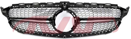 For Benz 1234w205 19-21&nbsp;grille,  Half Chrome&nbsp;, Benz  Grille Guard, C-class Car Parts Catalog-