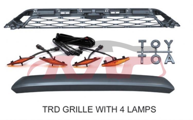 For Toyota 20782014-2020 4runner&nbsp;grille,with 4 Lamps&nbsp;, Toyota  Auto Lamp, 4runner Parts For Cars-