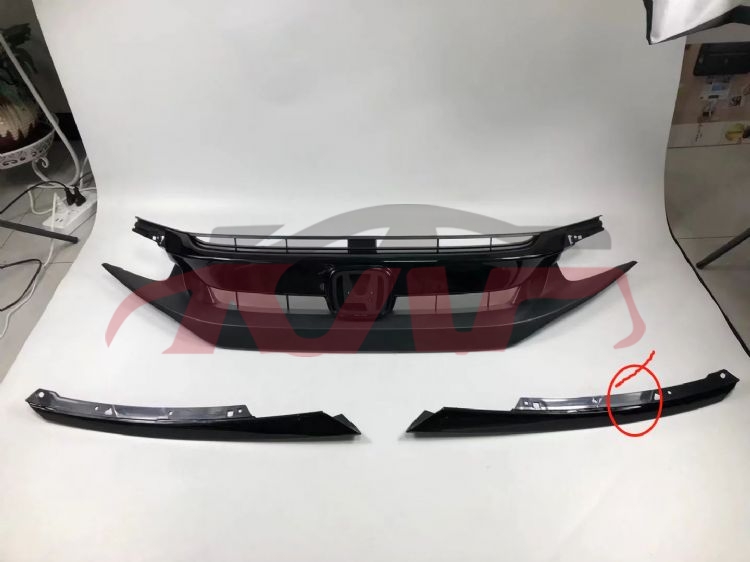 For Honda 20112819civic grille Gloss Black , Honda  Front Bumper Upper Grille Assembly, Civic Automotive Parts Headquarters Price