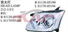 For Toyota 23422003-2005  Avensis head Lamp 212-11f3, R81130-05160, L81170-05160, Avensis Car Accessorie, Toyota  Auto Lamps212-11F3, R81130-05160, L81170-05160
