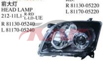 For Toyota 23432006-2007  Avensis&nbsp;head Lamp&nbsp;212-11l1-r-rd-ue, R81130-05240, L81170-05240, Avensis Car Spare Parts, Toyota  Auto Headlights-212-11L1-R-RD-UE, R81130-05240, L81170-05240