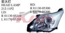 For Toyota 23442008 Avensis head Lamp 212-11p2,r81130-05310,l81170-05210, Avensis Car Accessorie Catalog, Toyota  Auto Lamps-212-11P2,R81130-05310,L81170-05210