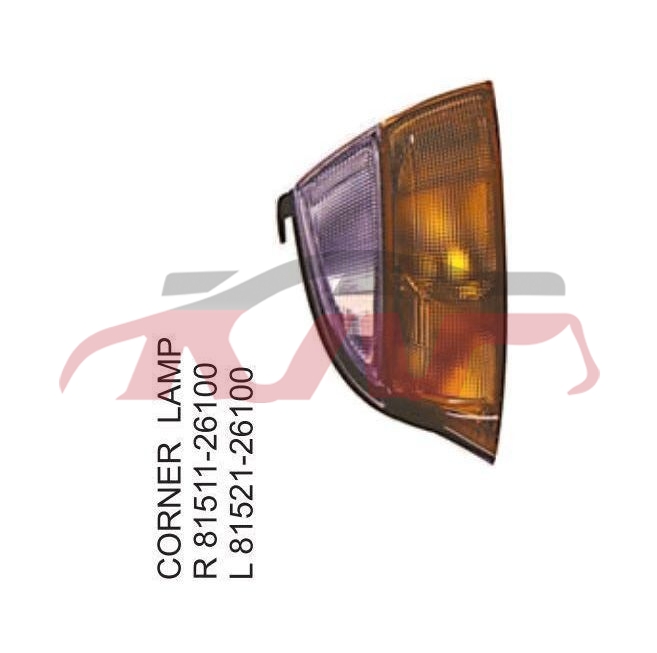 For Toyota 202781997 Hiace&nbsp;corner Lamp  W/wire&w/o Bulb Yellow/white&nbsp;r81511-26100l81521-26100, Toyota  Auto Corner Lamp, Hiace Auto Parts Manufacturer-R81511-26100L81521-26100