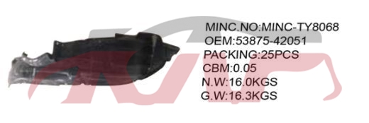 For Toyota 3172001-2003 Rav4&nbsp;inner Fender&nbsp;53875-42051 53876-42051, Toyota   Automotive Accessories, Rav4 Automotive Accessorie-53875-42051 53876-42051