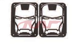 For Jeep 11362007-2017 Wrangler Jk&nbsp;iron Man Style Tail Lamp Cover&nbsp;, Jeep  Auto Lamp, Wrangler Automotive Parts-