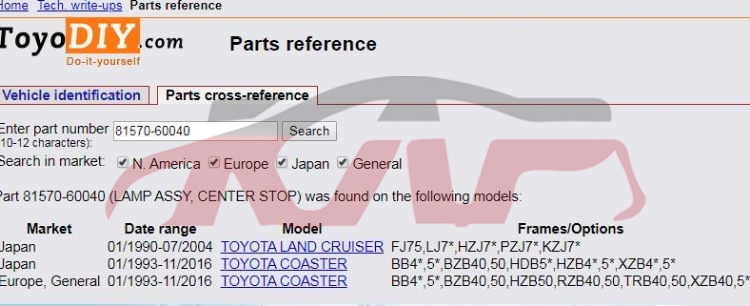 For Toyota 2372007-2011 Landcruiserfj200&nbsp;top Brake Lamp&nbsp;81570-60040, Toyota  Stop Lamp Car, Land Cruiser List Of Car Parts-81570-60040