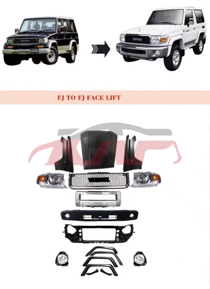 适用于丰田兰德酷路泽FJ70-75-80皮卡&nbsp;全套包围-图片款/整套&nbsp;, 兰德酷路泽 汽车配件, 丰田 汽车配件-