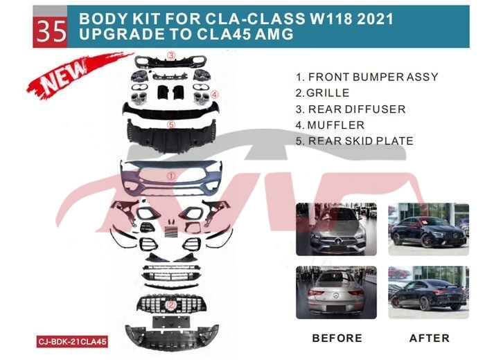 For Benz 2503w118&nbsp;refit Kit&nbsp;, Cla Auto Parts Manufacturer, Benz   Car Modified Kit-