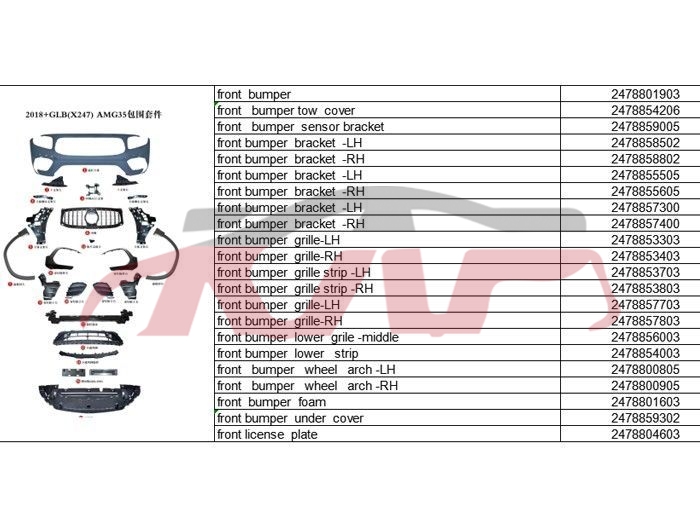 For Benz 2534w247&nbsp;refit Kit&nbsp;, Glb Car Parts? Price, Benz  Auto Lamp-