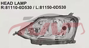 For Toyota 24502012 Etios head Lamp 81110-0d530, 81150-0d530, Etios Car Parts Shipping Price, Toyota  Auto Part81110-0D530, 81150-0D530