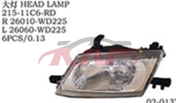 For Nissan 1180y11&nbsp;head Lamp&nbsp;, Wingroad Car Parts Shipping Price, Nissan  Car Headlamps-