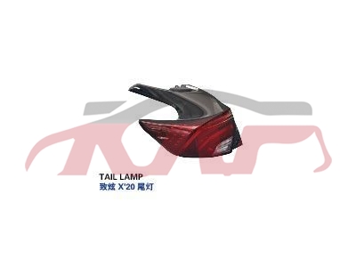 For Toyota 204820 Yaris X tail Lamp , Yaris  Car Part, Toyota   Auto Tail Lights-