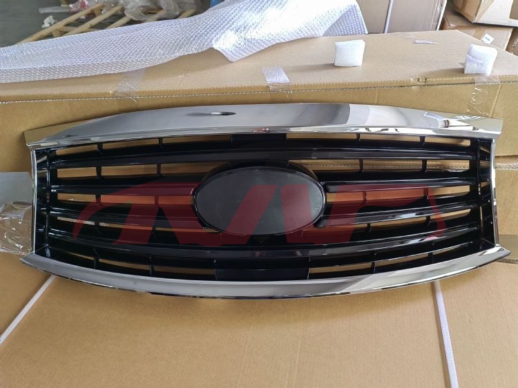 For Infiniti 1959jx35&nbsp;grille Gloss Black Inside W/gloss Black Stripe,w/chrome Frame, W/o Emblem&nbsp;62310-3ja0a/62310-3ja0b, Infiniti  Steel Bright Bar, Jx35 List Of Car Parts-62310-3JA0A/62310-3JA0B