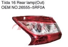 For Nissan 20133516 Tiida tail Lamp 26555-5rf0a, Tiida Advance Auto Parts, Nissan   Car Tail-lamp-26555-5RF0A