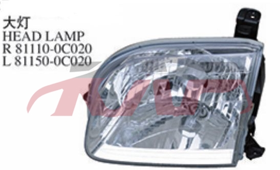 For Toyota 20296600-06 Tundra head Lamp l81150-0c020 R 81110-0c020, Tundra Carparts Price, Toyota  Car Headlights-L81150-0C020 R 81110-0C020