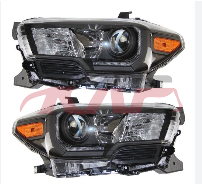 For Toyota 8212016-2020 Tacoma&nbsp;head Lamp Full Black Case W/led&nbsp;r  81110-04280   L 81150-04280, Toyota  Stard Halogen Headlight, Tacoma Car Parts Catalog-R  81110-04280   L 81150-04280