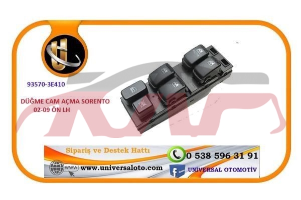 For Part Market3075power Windows Switch&nbsp;kia	sorento 02 09 Power Windows Switch&nbsp;93570-3e410/3e210/3e000	, Part Market Car Parts, Dpjcp Parts Suvs Price-93570-3E410/3E210/3E000	