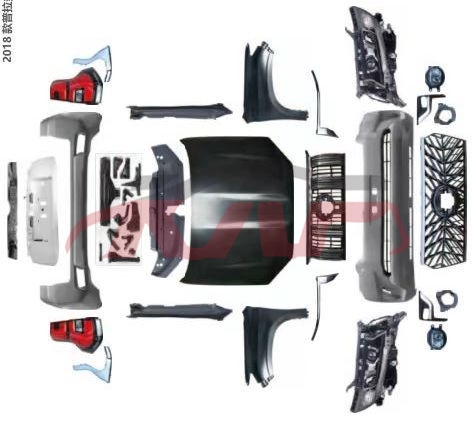 For Toyota 2392010-2013 Prado/ Fj150 refit Kits 10 Change To 2018 , Prado Car Accessorie, Toyota  Side Body Moulding-
