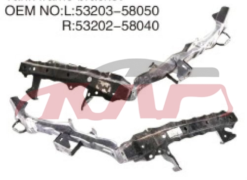 For Toyota 20762009-2011 Alphard&nbsp;tank Frame Bracket&nbsp;53203-58050 53202-58040, Toyota  Headlight Mounting Bracket, Alphard  Auto Part-53203-58050 53202-58040