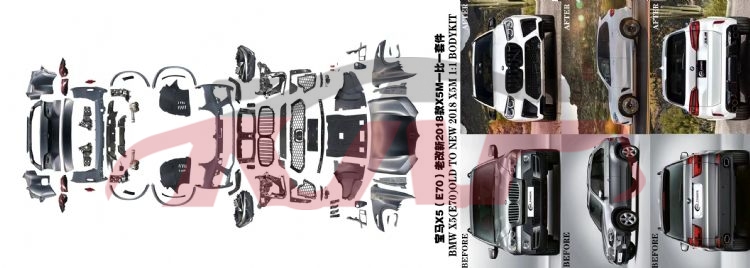 For Bmw 504x5 E70  2007-2013 body Kit 2013 Updare 2022 , X  Automobile Parts, Bmw   Car Modified Kit-