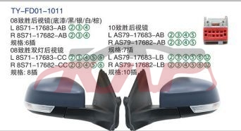 For Ford 7202007 Mondeo/fusion&nbsp;rearview Mirror&nbsp;l:8s71-17683-ab R:8s71-17682-ab, Ford  Auto Part, Mondeo/fusion Auto Body Parts Price-L:8S71-17683-AB R:8S71-17682-AB