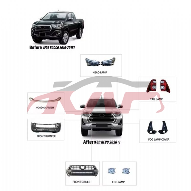 For Toyota 11232018 Hilux Recco&nbsp;body Kits&nbsp;, Hilux Car Accessorie, Toyota  Auto Part-
