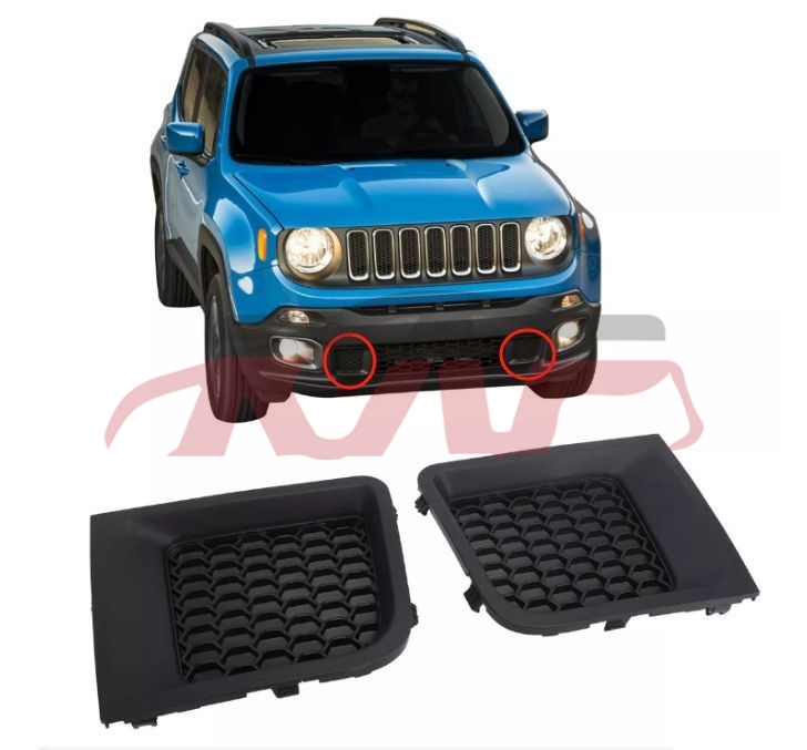 For Jeep 20262815-16renegade&nbsp;front Bumper Grille Cover&nbsp;l:735618579    R:735618580, Renegade Automotive Parts, Jeep  Car Lamps-L:735618579    R:735618580