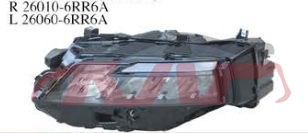 For Nissan 35422021 Qashqai/rogue Sport&nbsp;head Lamp, Black&nbsp;l:26060-6rr6a    R:26010-6rr6a, Nissan  Car Headlights, Qashqai Car Parts-L:26060-6RR6A    R:26010-6RR6A