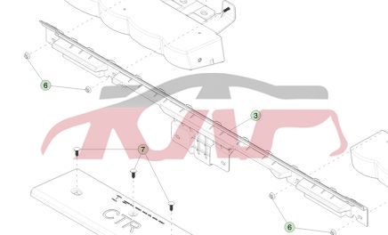 For Tesla 3585cybertruck 2024-2028&nbsp;rear Bumper Middle Bracket&nbsp;168464000c, Cybertruck Car Spare Parts, Tesla  Rear Lever Bracket，rear Bumper Support-168464000C
