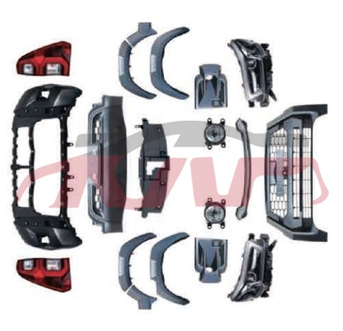 For Toyota 20382021 Hilux Rocco&nbsp;refit Kit&nbsp;16-20升级21 Rocco Gr, Toyota   Auto Modified Part, Hilux Accessories Price-16-20升级21 ROCCO gr