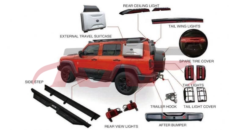 For Great Wall 3444坦克300越野版&nbsp;refit Kit&nbsp;, 坦克300越野版 Car Spare Parts, Great Wall  Car Refitted Parts-