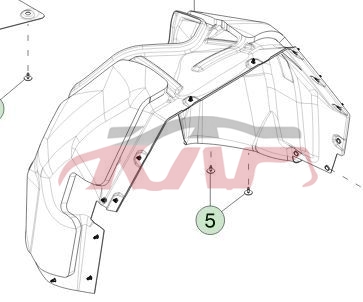 For Tesla 3585cybertruck 2024-2028&nbsp;front Inner Fender&nbsp;l:180067100e   R:180067200e, Tesla   Automotive Parts, Cybertruck Car Parts-L:180067100E   R:180067200E