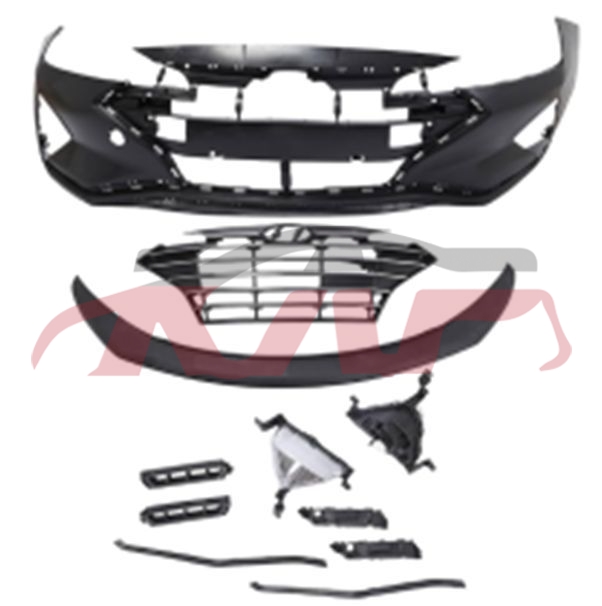 For Hyundai 19052019-2020 Elantra&nbsp;front Bumper Assembly&nbsp;, Elantra Car Part, Hyundai  Car Front Guard-