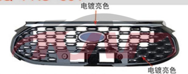 For Ford 36892021 Focus&nbsp;upper Grille&nbsp;lx7b-8200-a, Focus Automotive Parts, Ford  Grille Guard-LX7B-8200-A